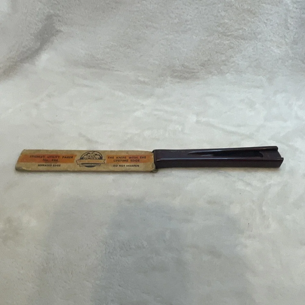 Vintage Stanley Home Products inc Westfield MA utility knife 446‎ serrated edge